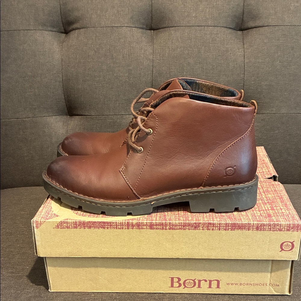 Born Women's Dark Brown Leather Chukka Boots - Picture 3 of 7